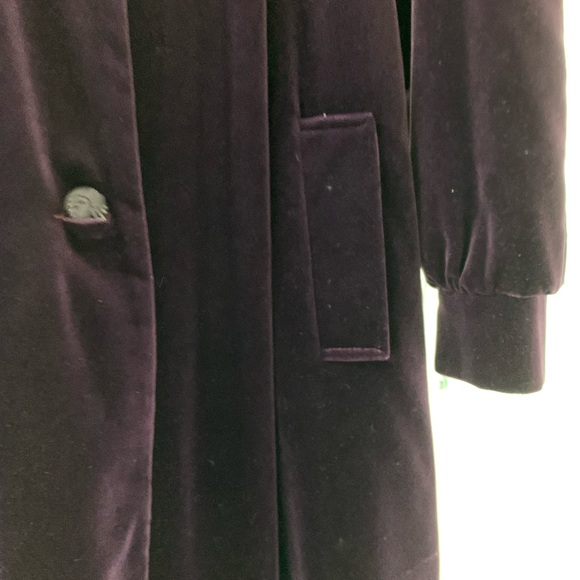 Vintage custom made velvet car coat - lined - Picture 4 of 10